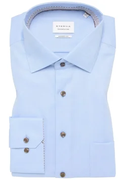 ETERNA Hemden|Big Boys*Hemd Natté Langarm hellblau