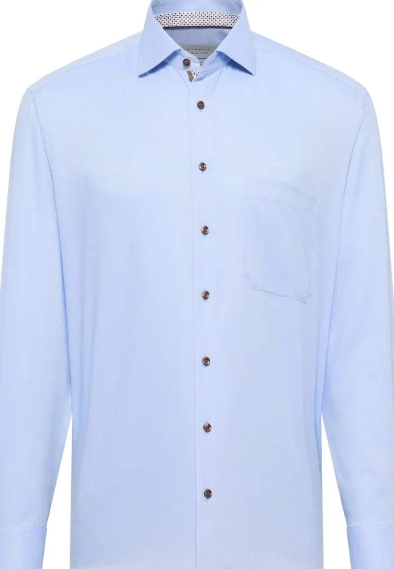 ETERNA Hemden|Big Boys*Hemd Natté Langarm hellblau