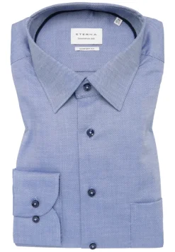 ETERNA Hemden|Big Boys*Hemd Natté Langarm navy