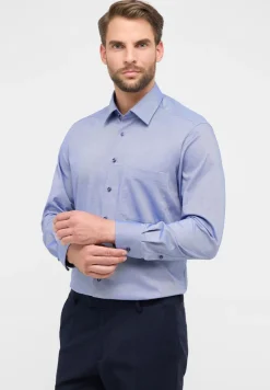 ETERNA Hemden|Big Boys*Hemd Natté Langarm navy