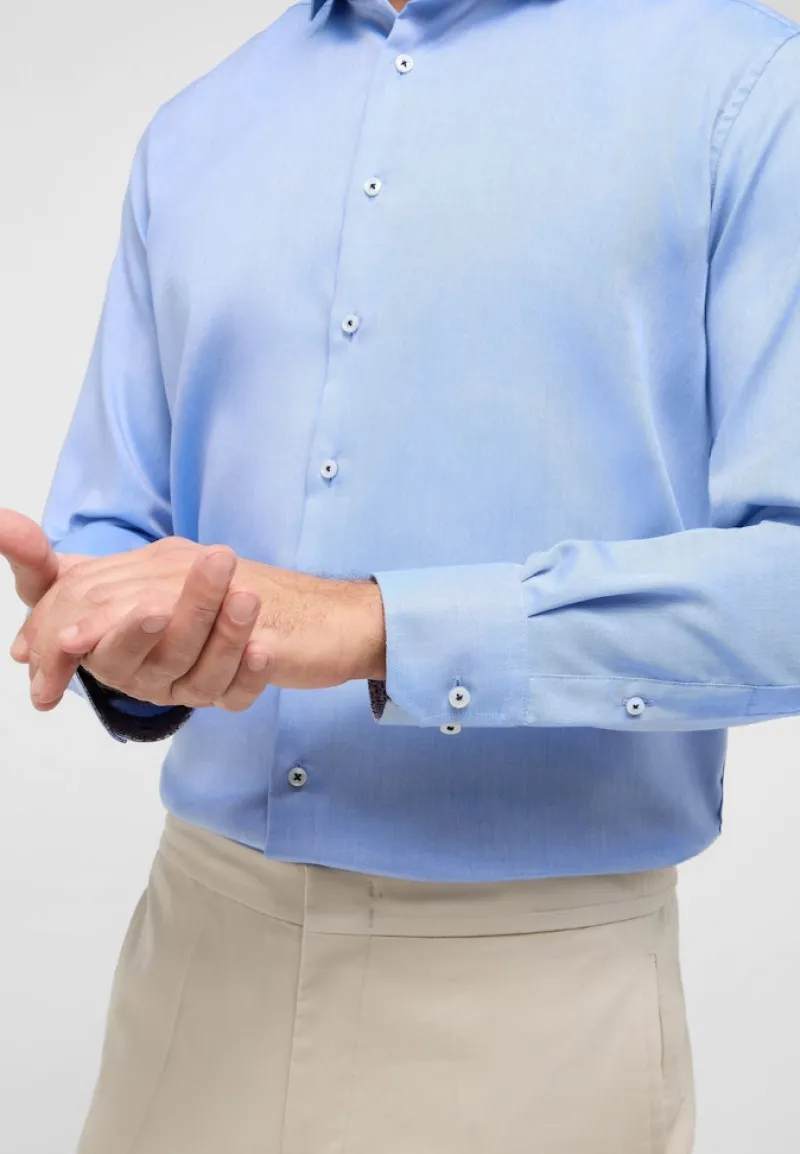 ETERNA Hemden|Big Boys*Hemd Oxford Langarm Blau