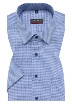 ETERNA Hemden|Big Boys*Hemd Panama Kurzarm Blau