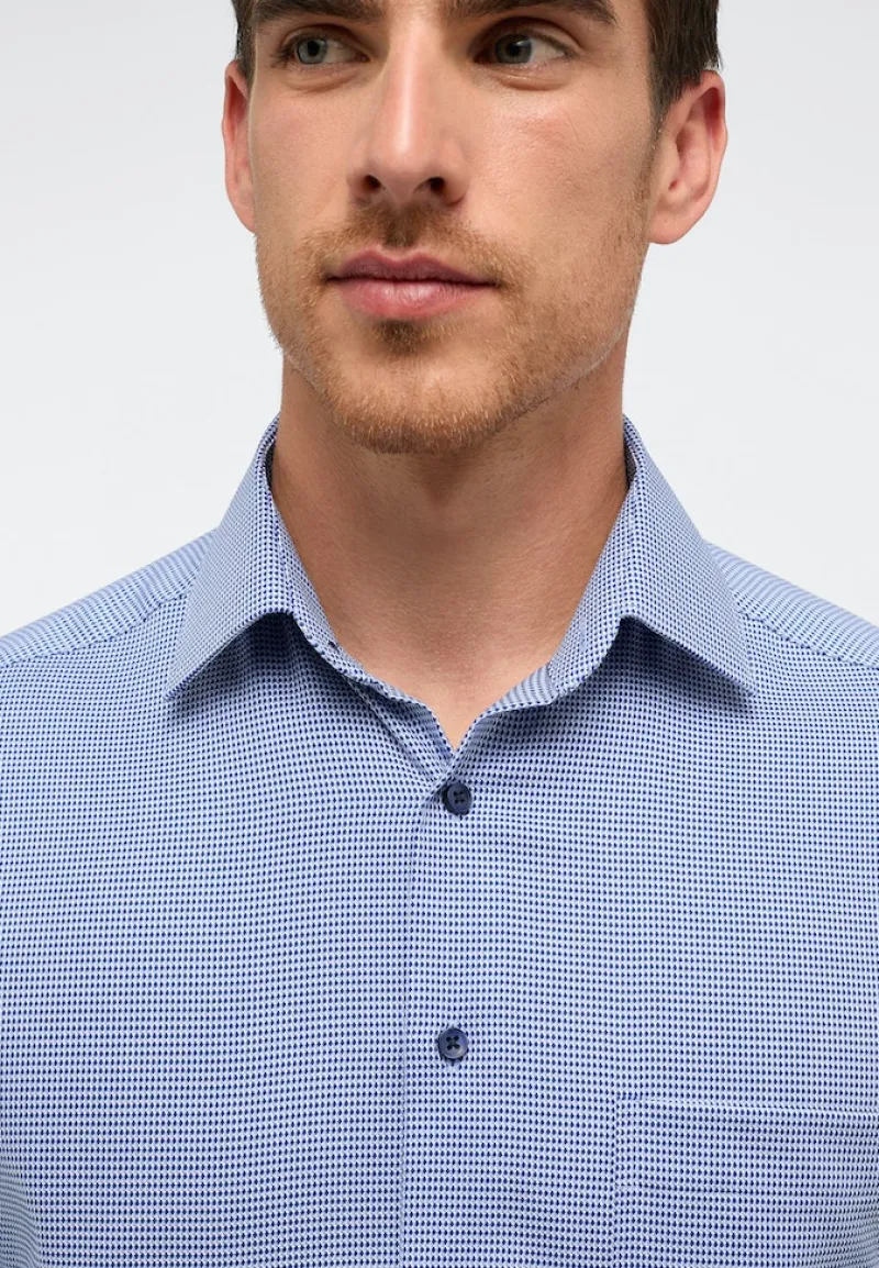 ETERNA Hemden|Big Boys*Hemd Panama Kurzarm Blau