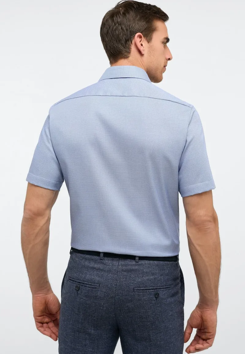 ETERNA Hemden|Big Boys*Hemd Panama Kurzarm Blau