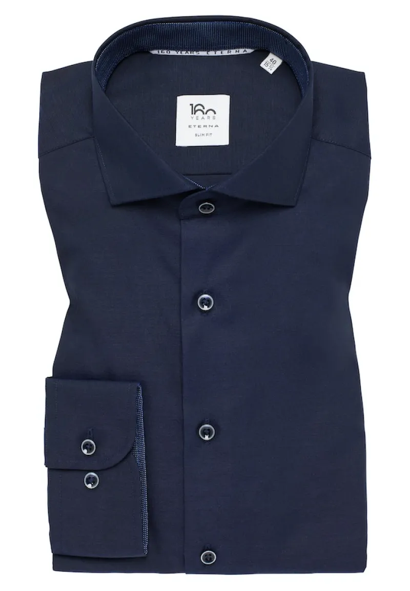 ETERNA Hemden|Big Boys*Hemd Pinpoint Langarm dunkelblau