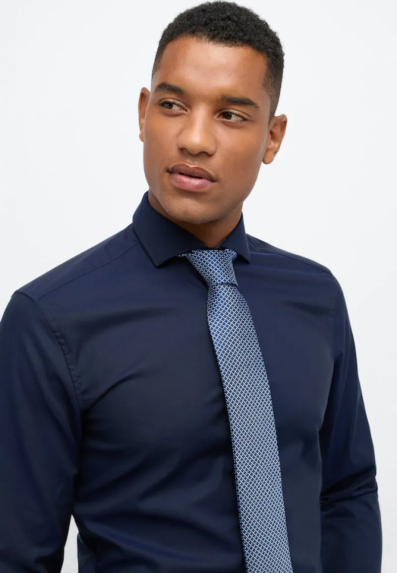 ETERNA Hemden|Big Boys*Hemd Pinpoint Langarm dunkelblau