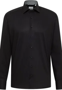 ETERNA Hemden|Big Boys*Hemd Popeline Langarm Schwarz