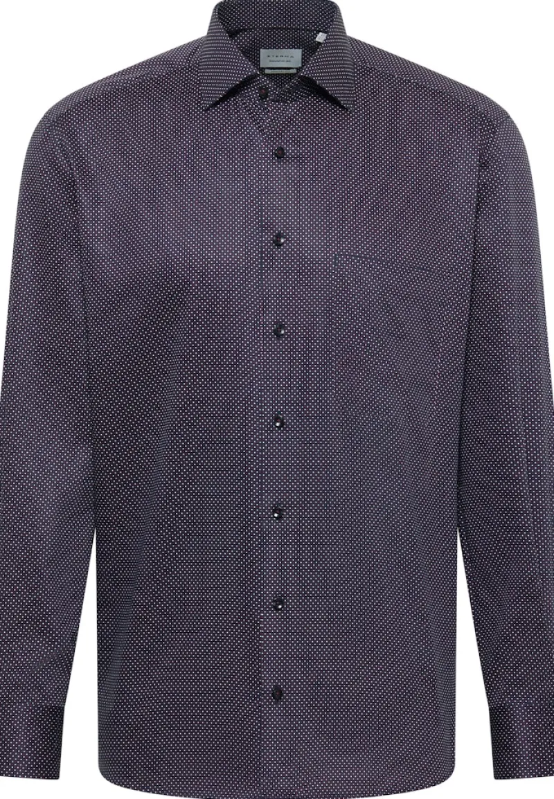 ETERNA Hemden|Big Boys*Hemd Satingewebe Langarm burgunder