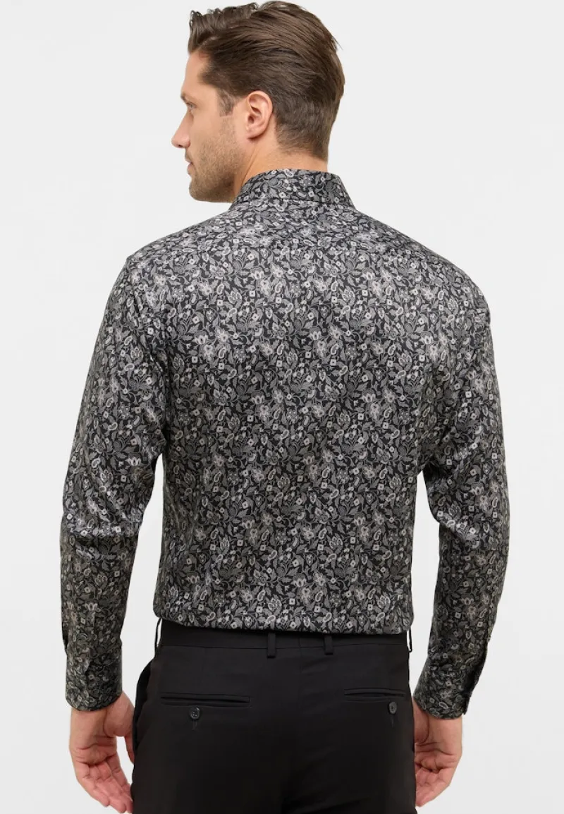 ETERNA Hemden|Big Boys*Hemd Satingewebe Langarm anthrazit