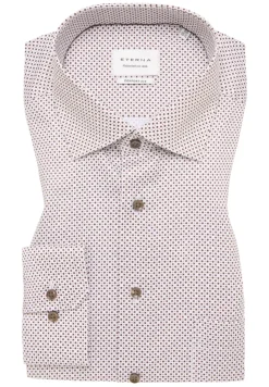 ETERNA Hemden|Big Boys*Hemd Satingewebe Langarm Braun