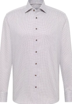 ETERNA Hemden|Big Boys*Hemd Satingewebe Langarm Braun