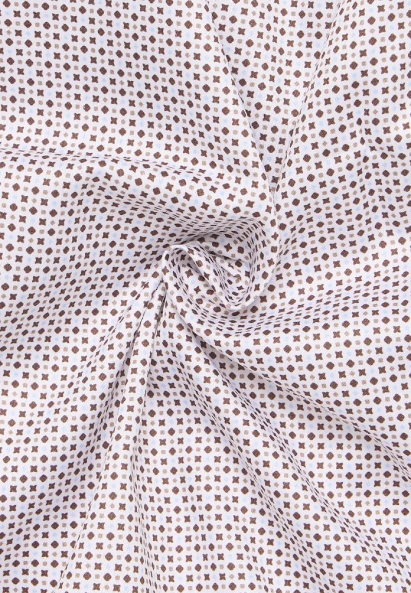 ETERNA Hemden|Big Boys*Hemd Satingewebe Langarm Braun