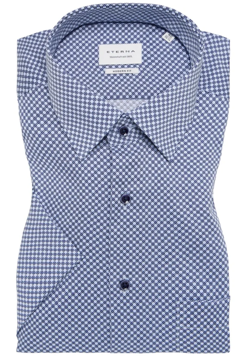 ETERNA Hemden|Big Boys*Hemd Twill Kurzarm Blau