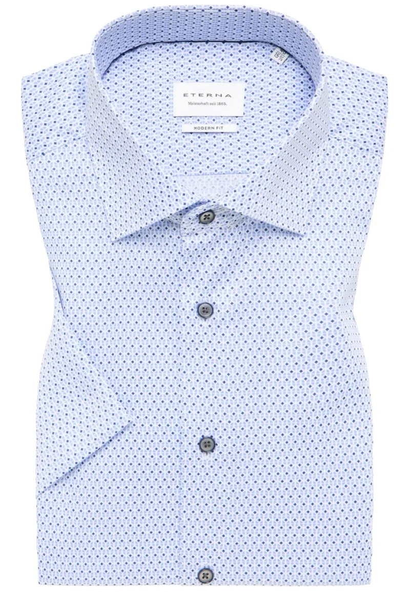 ETERNA Hemden|Big Boys*Hemd Twill Kurzarm hellblau