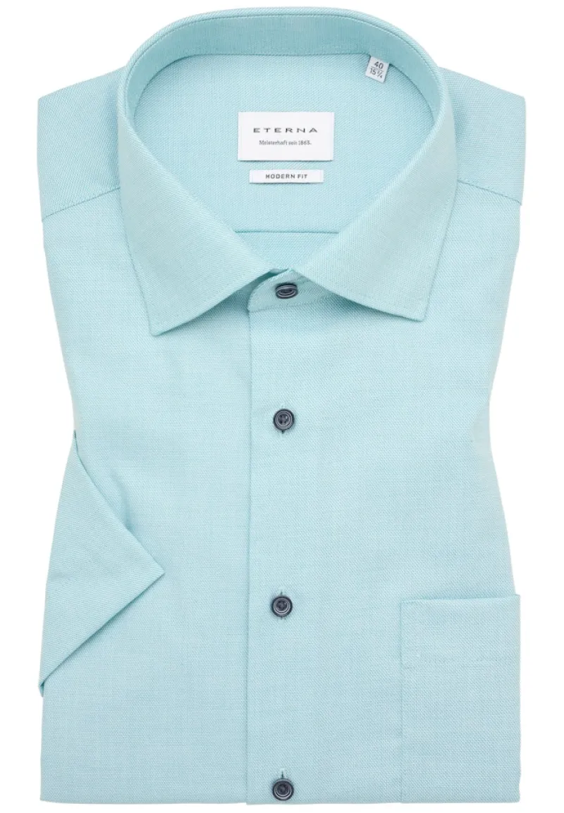 ETERNA Hemden|Big Boys*Hemd Twill Kurzarm Mint