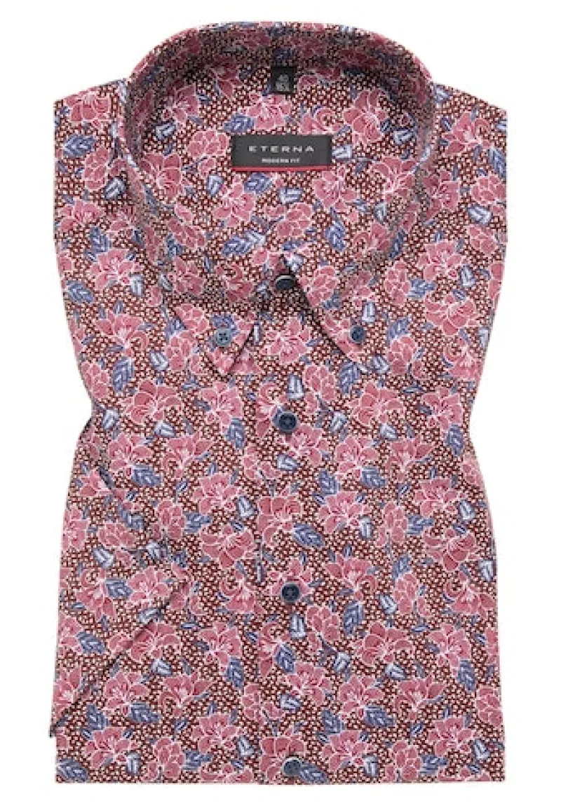 ETERNA Hemden|Big Boys*Hemd Twill Kurzarm Rot