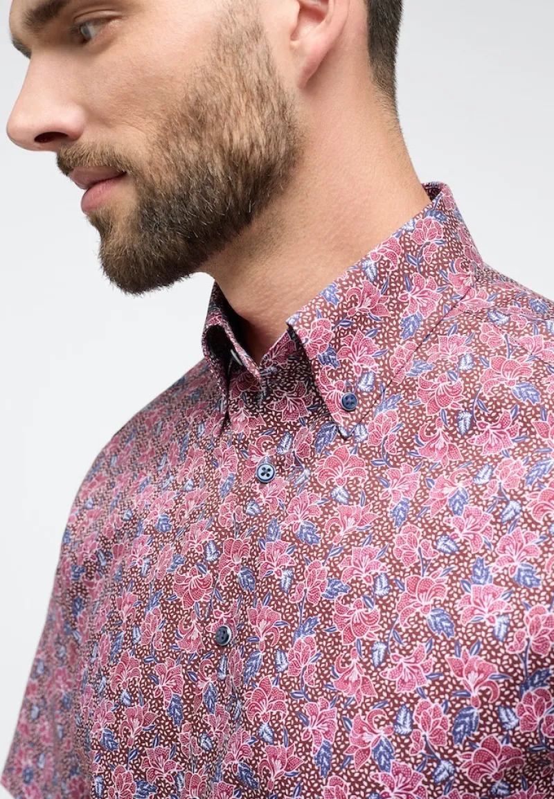 ETERNA Hemden|Big Boys*Hemd Twill Kurzarm Rot