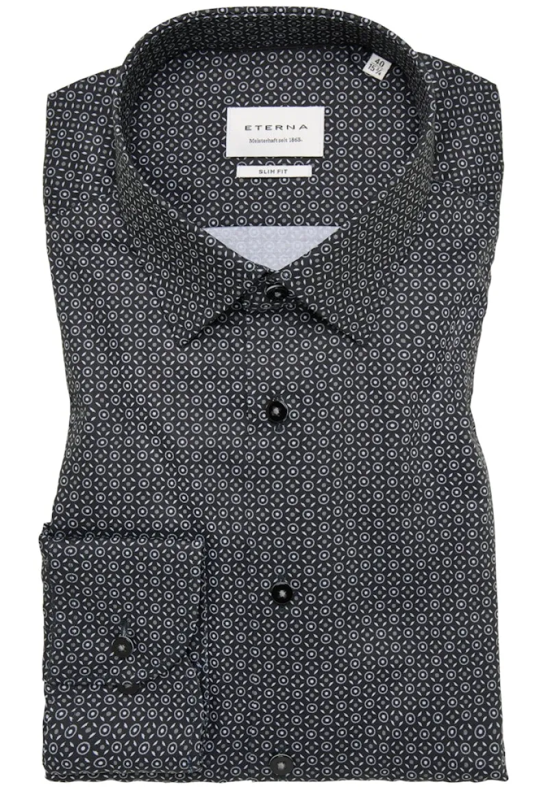 ETERNA Hemden|Big Boys*Hemd Twill Langarm anthrazit