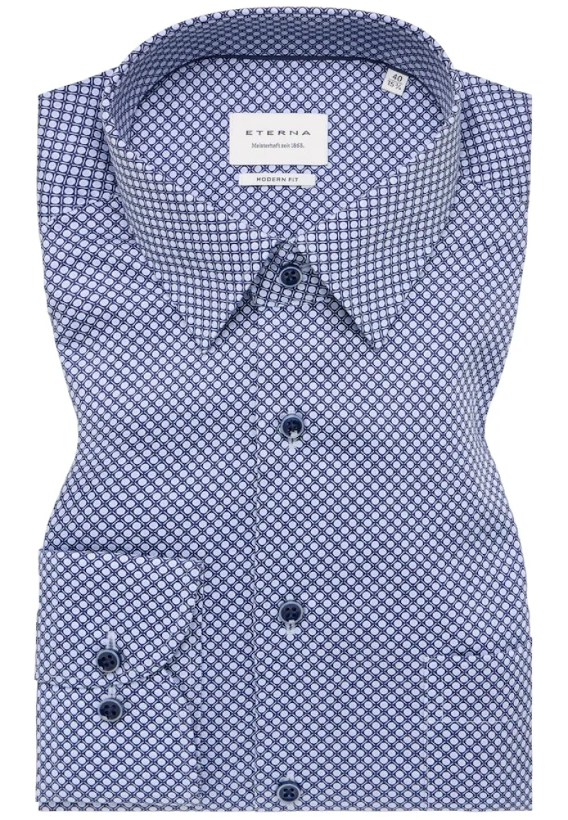 ETERNA Hemden|Big Boys*Hemd Twill Langarm Blau
