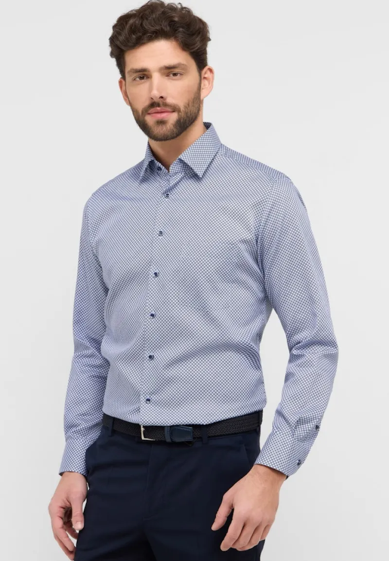 ETERNA Hemden|Big Boys*Hemd Twill Langarm Blau