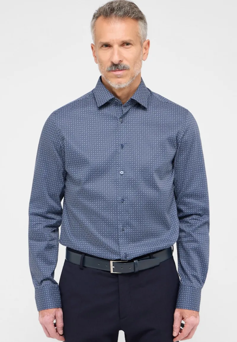 ETERNA Hemden|Big Boys*Hemd Twill Langarm dunkelblau