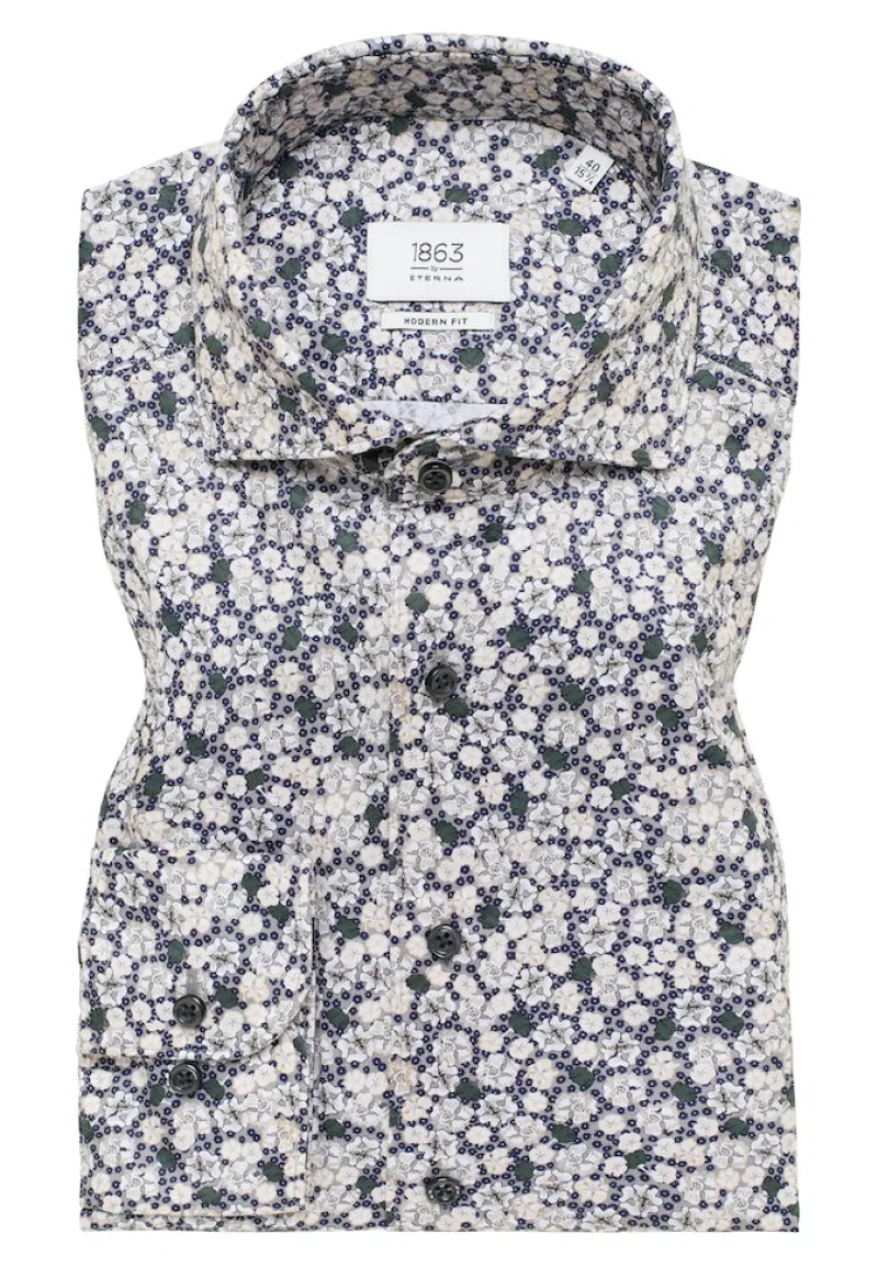 ETERNA Hemden|Big Boys*Hemd Twill Langarm Grau