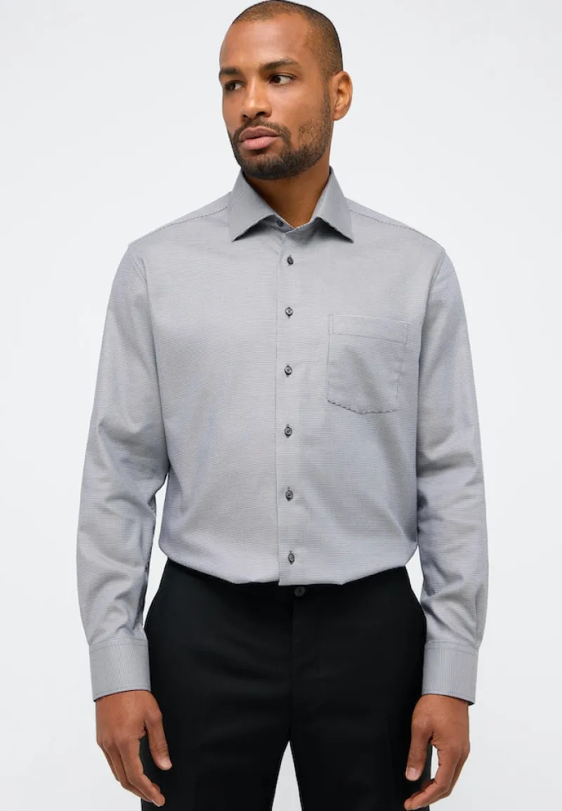 ETERNA Hemden|Big Boys*Hemd Twill Langarm Grau