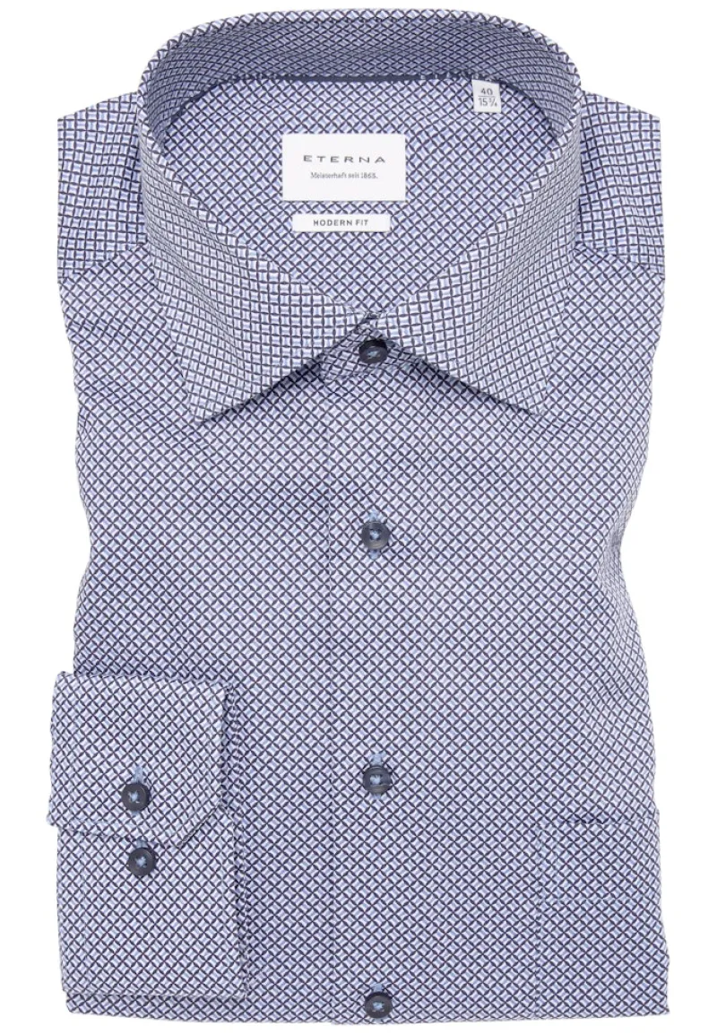 ETERNA Hemden|Big Boys*Hemd Twill Langarm hellblau