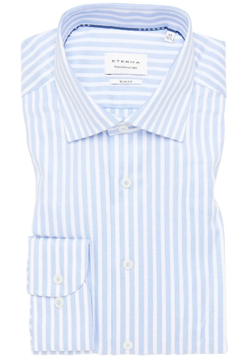 ETERNA Hemden|Big Boys*Hemd Twill Langarm hellblau