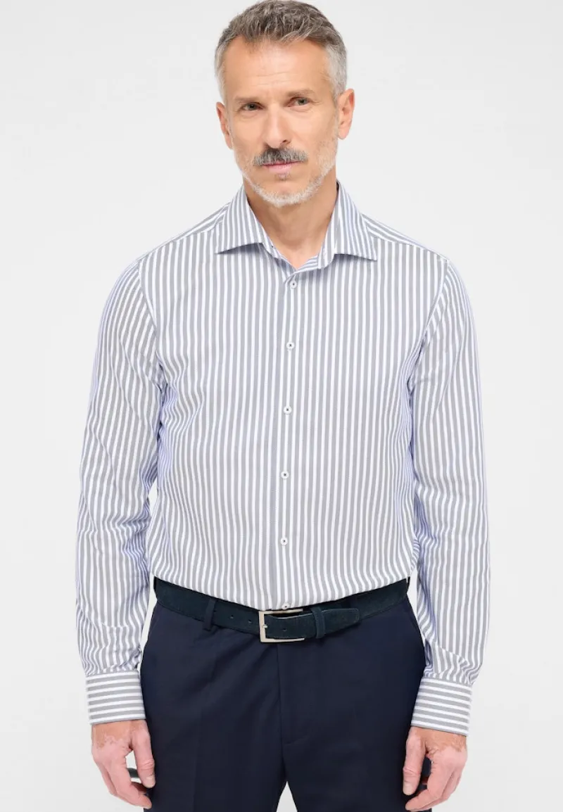 ETERNA Hemden|Big Boys*Hemd Twill Langarm rauchblau