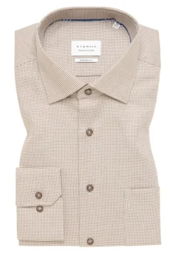 ETERNA Hemden|Big Boys*Hemd Twill Langarm sand