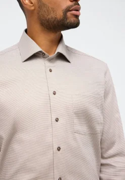 ETERNA Hemden|Big Boys*Hemd Twill Langarm sand