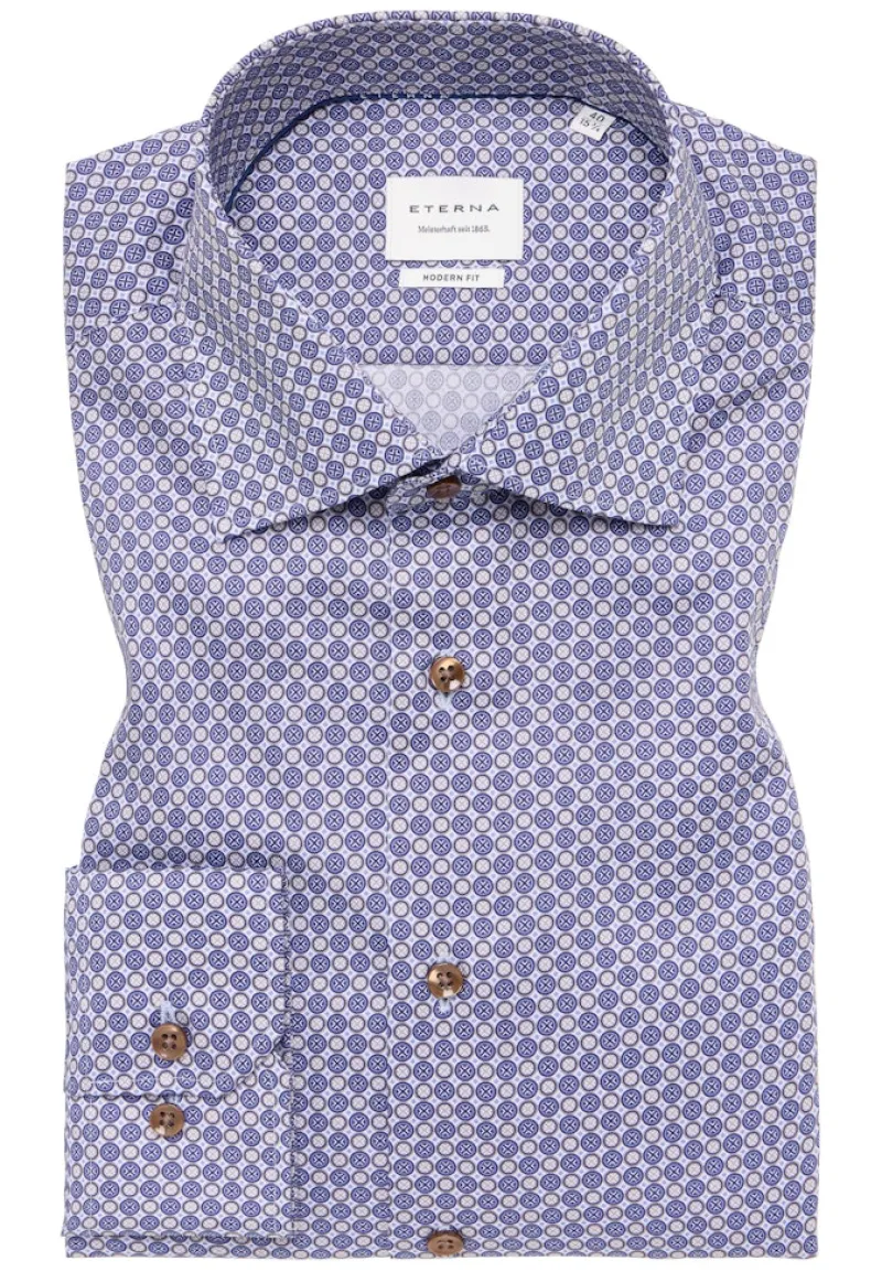 ETERNA Hemden|Big Boys*Hemd Twill Langarm Walnut