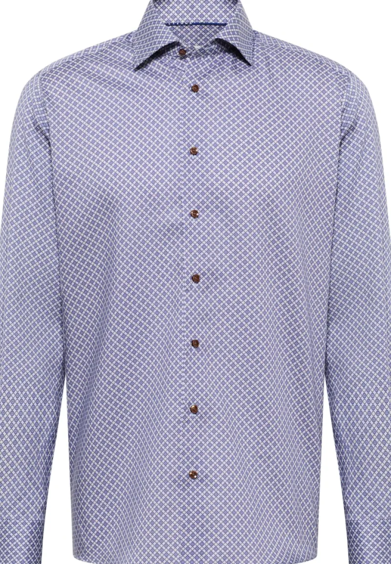 ETERNA Hemden|Big Boys*Hemd Twill Langarm Walnut