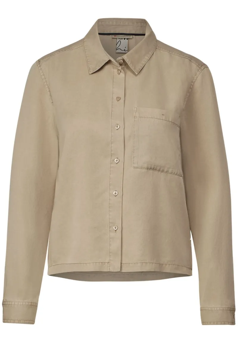 Street One Blusen*Hemdbluse in washed Look cool ivory
