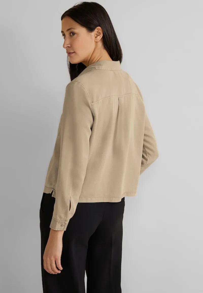 Street One Blusen*Hemdbluse in washed Look cool ivory
