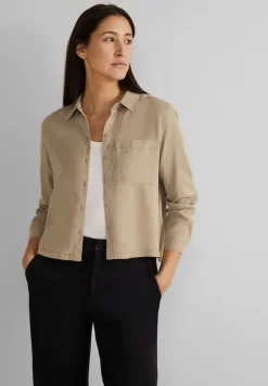 Street One Blusen*Hemdbluse in washed Look cool ivory