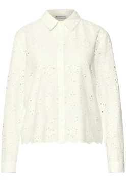 Street One Blusen*Hemdbluse mit Lochstickerei off white