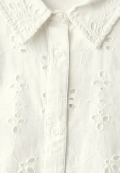 Street One Blusen*Hemdbluse mit Lochstickerei off white