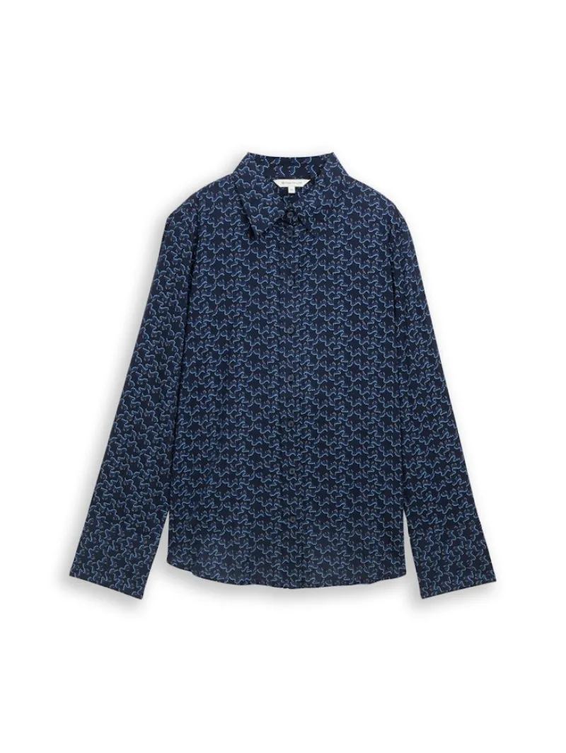 Tom Tailor Blusen*Hemdbluse mit Muster small blue wave print