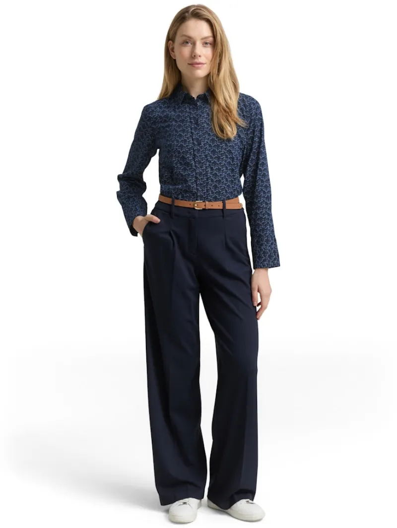 Tom Tailor Blusen*Hemdbluse mit Muster small blue wave print