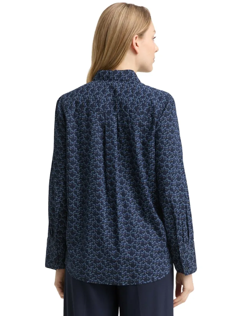 Tom Tailor Blusen*Hemdbluse mit Muster small blue wave print