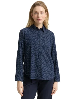 Tom Tailor Blusen*Hemdbluse mit Muster small blue wave print
