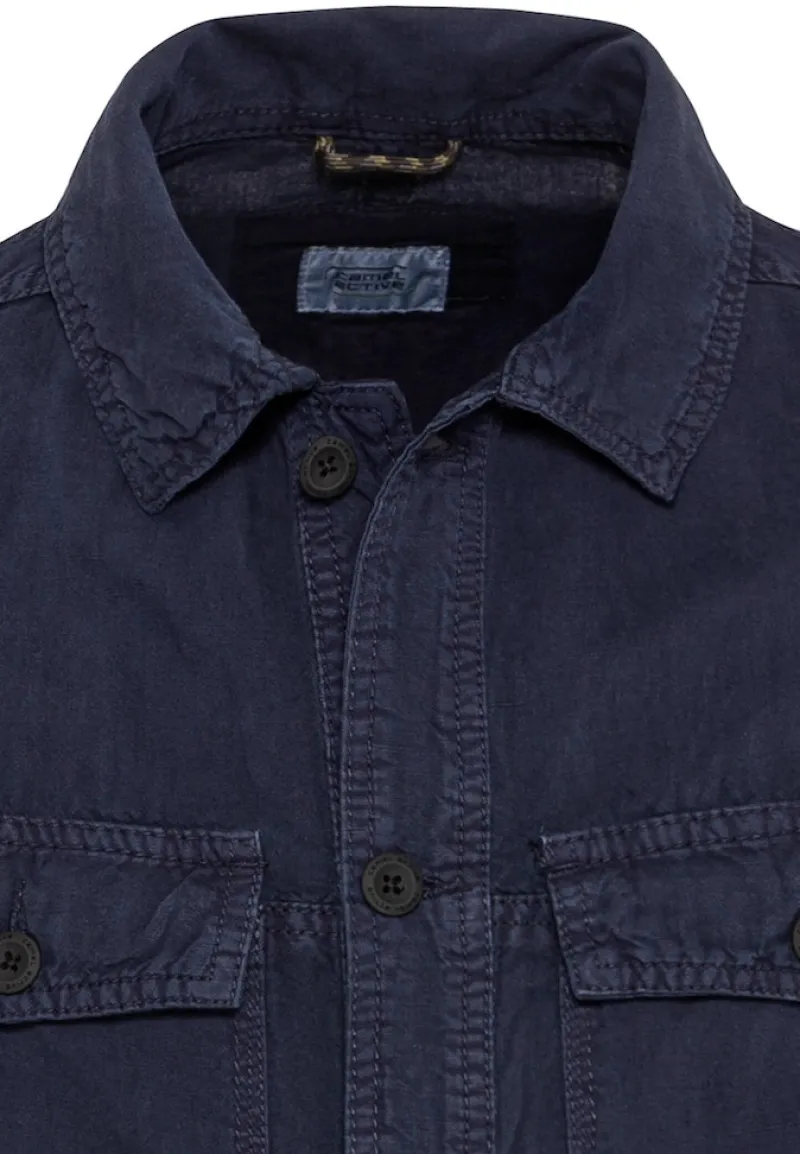 Camel Active Jacken*Hemdjacke aus Baumwoll-Leinenmix night blue