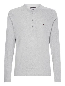 Tommy Hilfiger Shirts*HENLEY Langarmshirt light grey heather