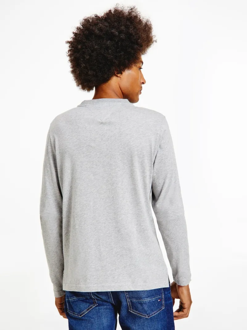 Tommy Hilfiger Shirts*HENLEY Langarmshirt light grey heather