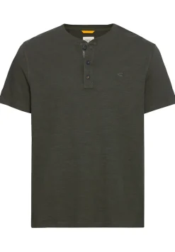 Camel Active Shirts|Big Boys*Henley T-Shirt aus reiner Baumwolle leaf green