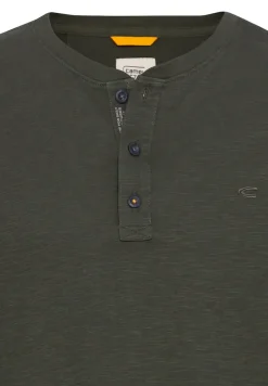 Camel Active Shirts|Big Boys*Henley T-Shirt aus reiner Baumwolle leaf green