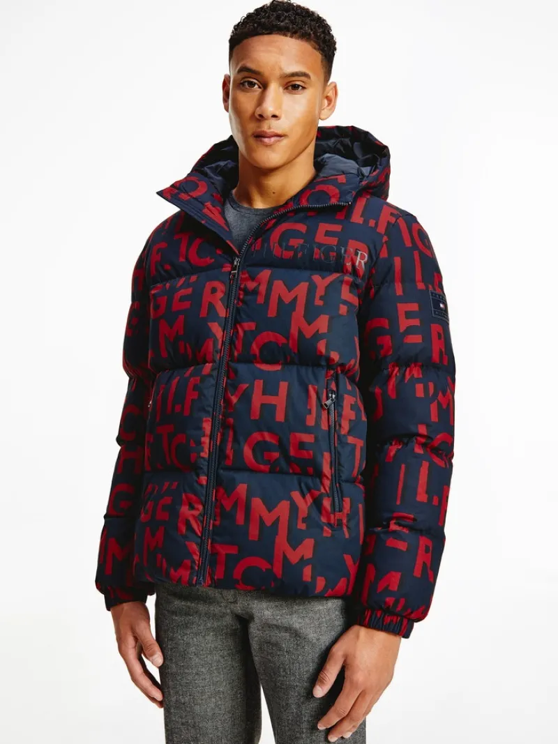 Tommy Hilfiger Jacken|Big Boys*HIGH LOFT PRINTED JACKET tommy letters print