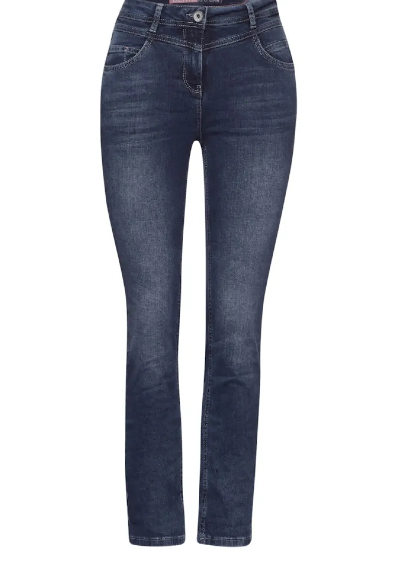 Cecil Jeans*High Waist Jeans mid blue used wash